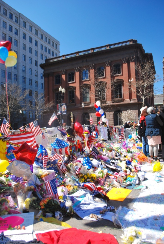 Memorial to survivors and victims of the Boston Marathon